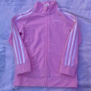 Adidas jacket pink girls 6x like new